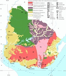 mapa geologico uruguay