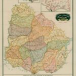 Mapa de Caminos y político del Uruguay 1900
