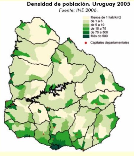 Mapa población 2005 densidad