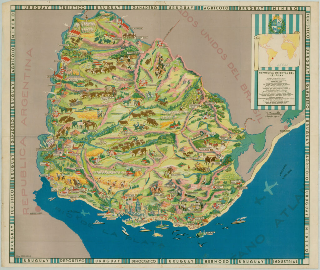 Mapa temático Uruguay 1936