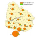 Mapa población urbana y rural Uruguay