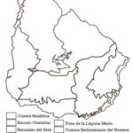 Mapa Regiones geomorfológicas mudo de Uruguay