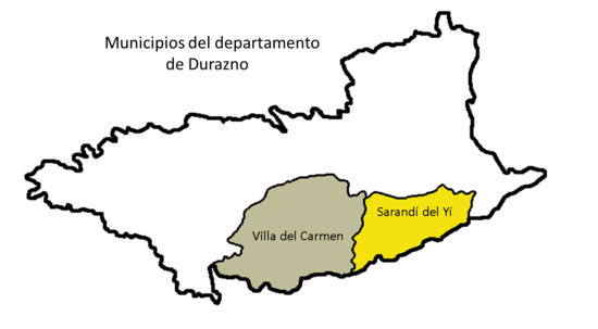Mapa de Durazno municipios