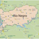 Mapa de Río Negro con rutas y poblados